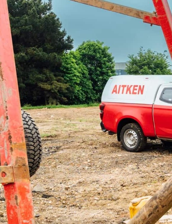 Aitken Labs engineers carrying out in-situ ground investigation testing onsite in Scotland.